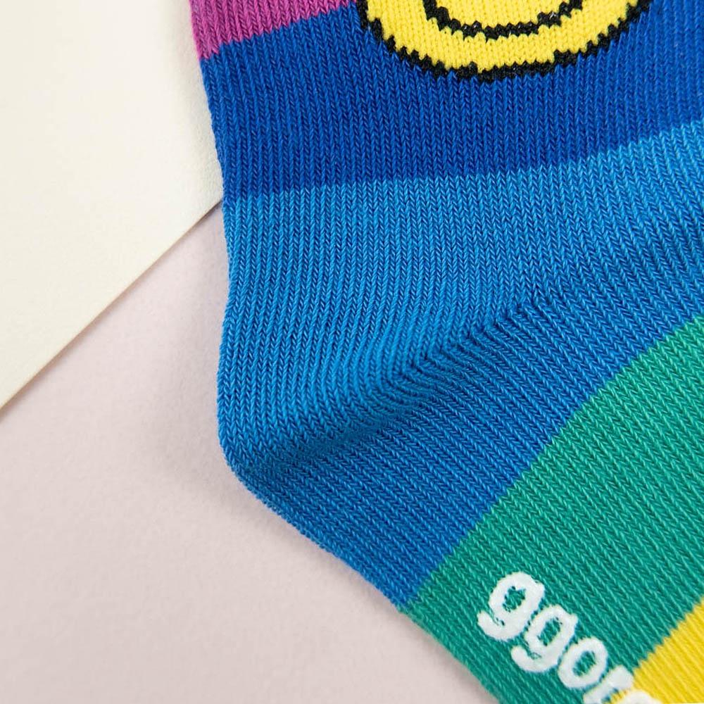 AHUA阿華有事嗎 韓國童襪 童毛毛笑臉彩色中筒襪 KCD0029 正韓 孩童上學必備 百搭純棉襪-細節圖8