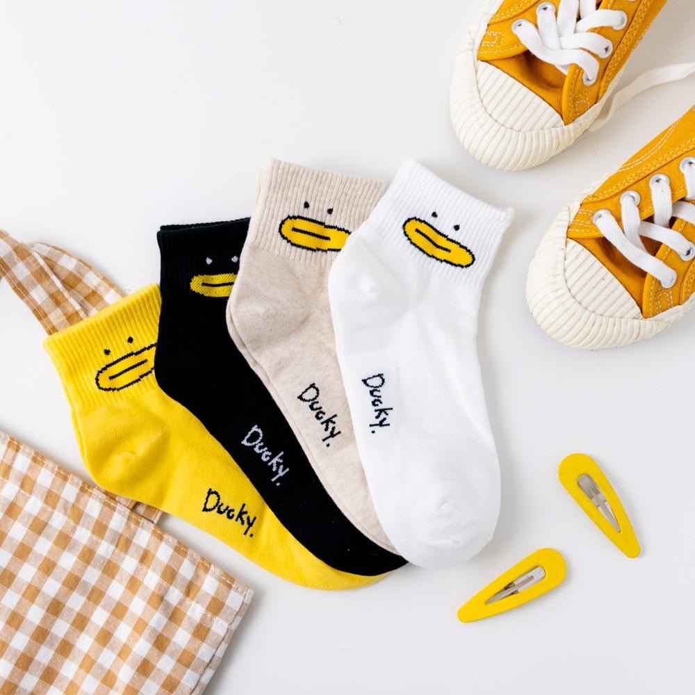 AHUA阿華有事嗎 Ducky扁嘴鴨鴨短襪 K2096 正韓襪子 百搭純棉襪 韓妞必備 少女襪-細節圖6