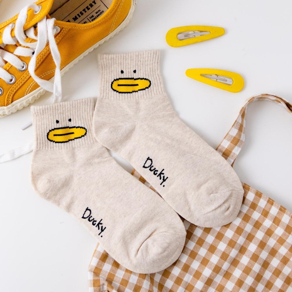 AHUA阿華有事嗎 Ducky扁嘴鴨鴨短襪 K2096 正韓襪子 百搭純棉襪 韓妞必備 少女襪-細節圖8