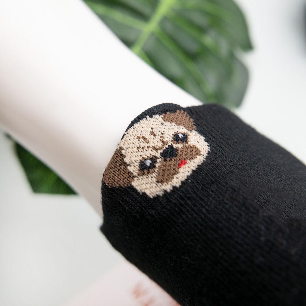 AHUA 韓國襪子 後腳跟立體狗狗圖案短襪 女生短襪 女襪 狗狗襪子 純棉襪子 襪子推薦 K0888 阿華有事嗎-細節圖6