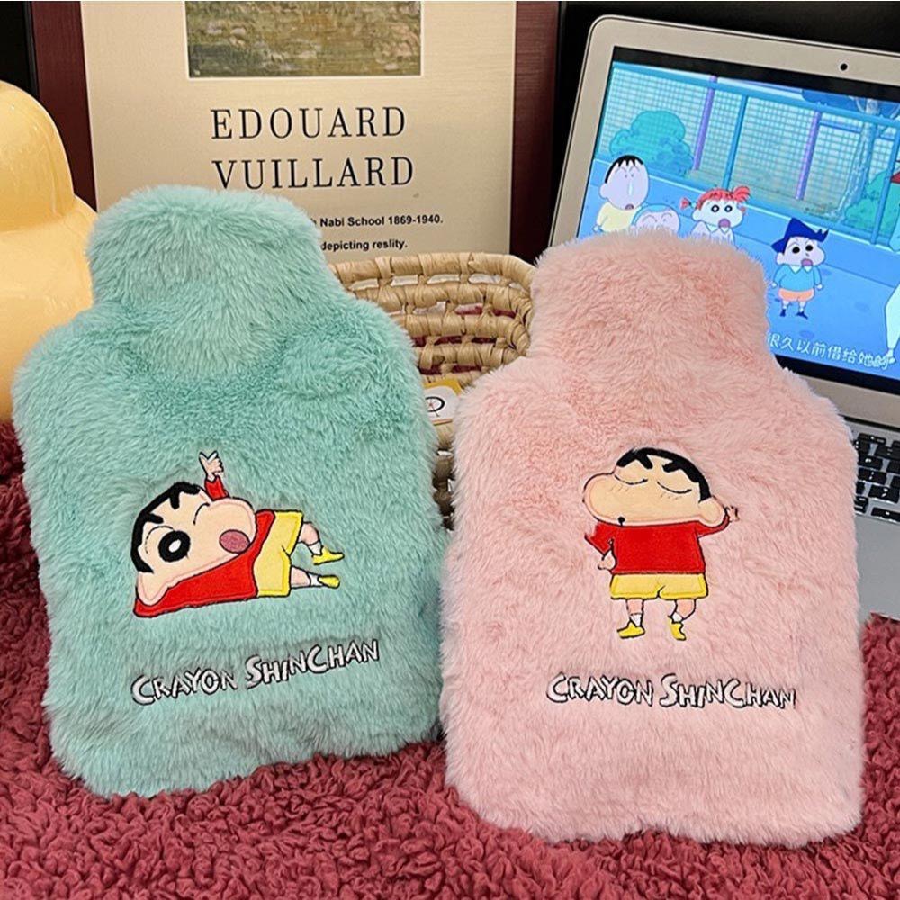 AHUA阿華有事嗎 蠟筆小新刺繡毛絨注水式熱水袋 F0060 生活雜貨 寒冬必備 熱水袋 毛絨 保暖-細節圖7