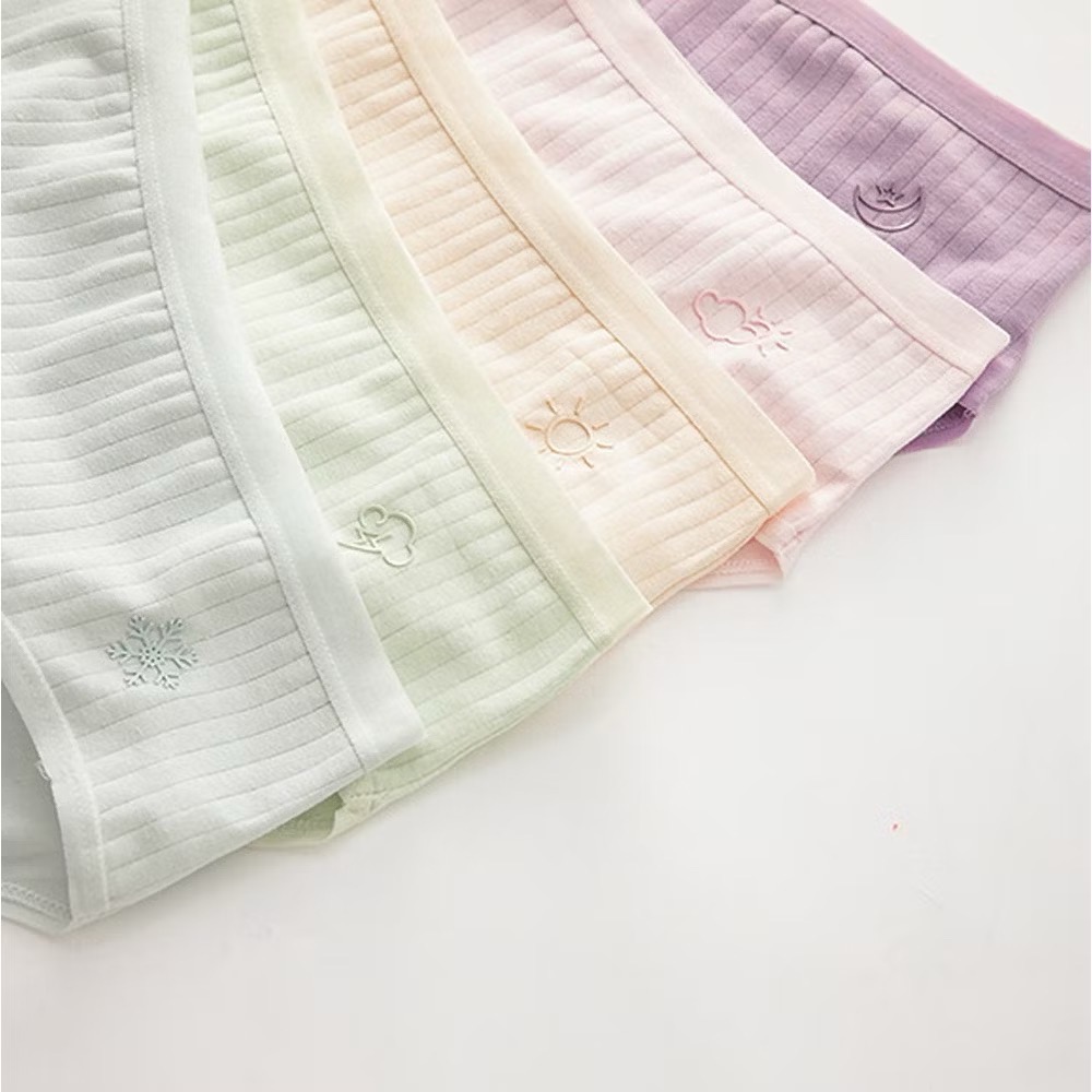 AHUA 韓系內褲 粉嫩純色天氣小圖純棉內褲 I0009 單入/五件組 女生內褲 流行少女內褲 可愛內褲 阿華有事嗎-細節圖7