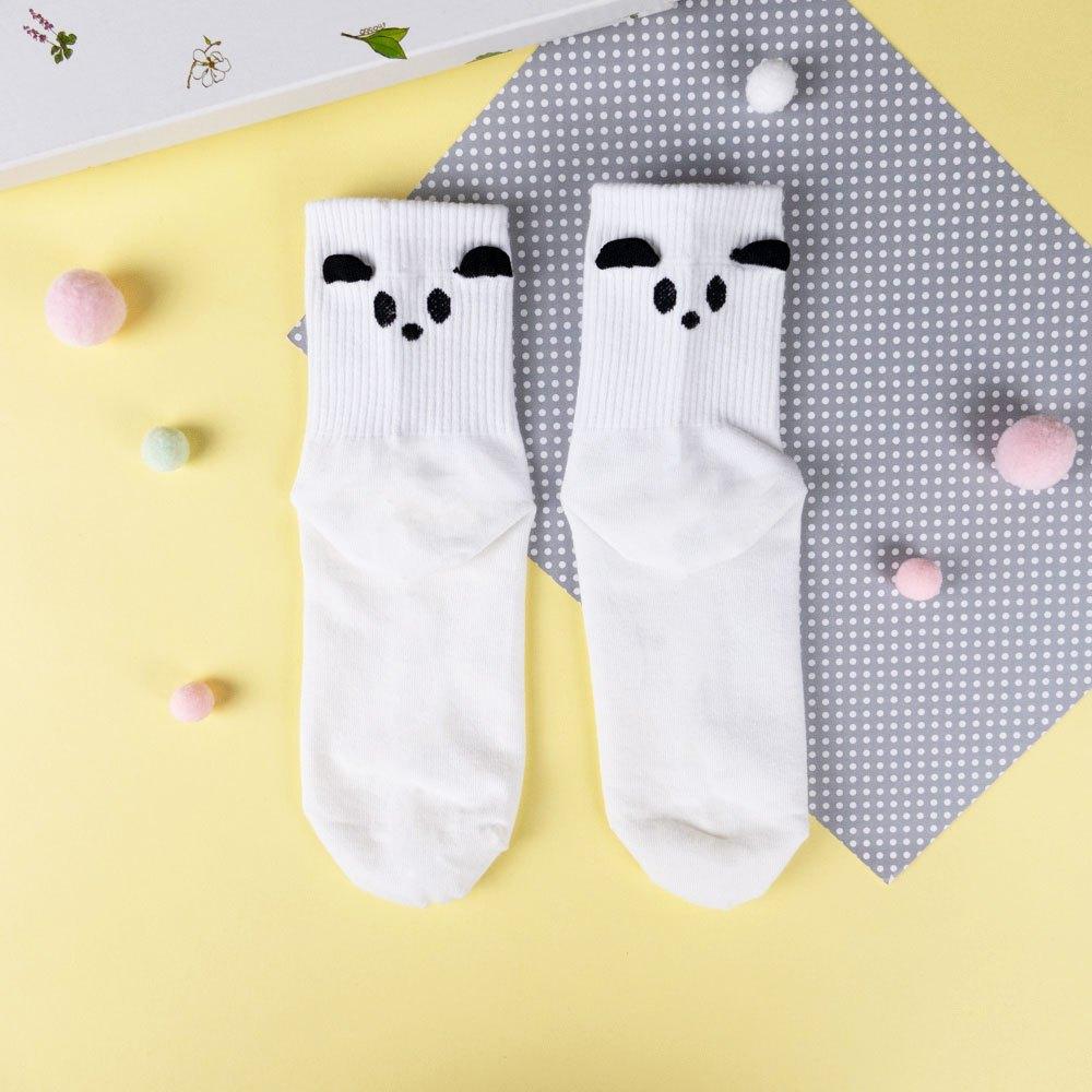 AHUA阿華有事嗎 腳後跟立體耳朵動物表情中筒襪 K2289 正韓襪子 百搭純棉襪 韓妞必備 少女襪-細節圖7