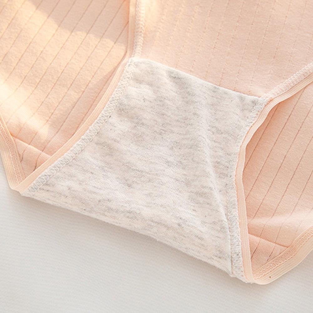 AHUA阿華有事嗎 韓系內褲 馬卡龍撞色腰邊坑條紋內褲 I0025 純棉 可愛 女內褲 流行少女內褲-細節圖4