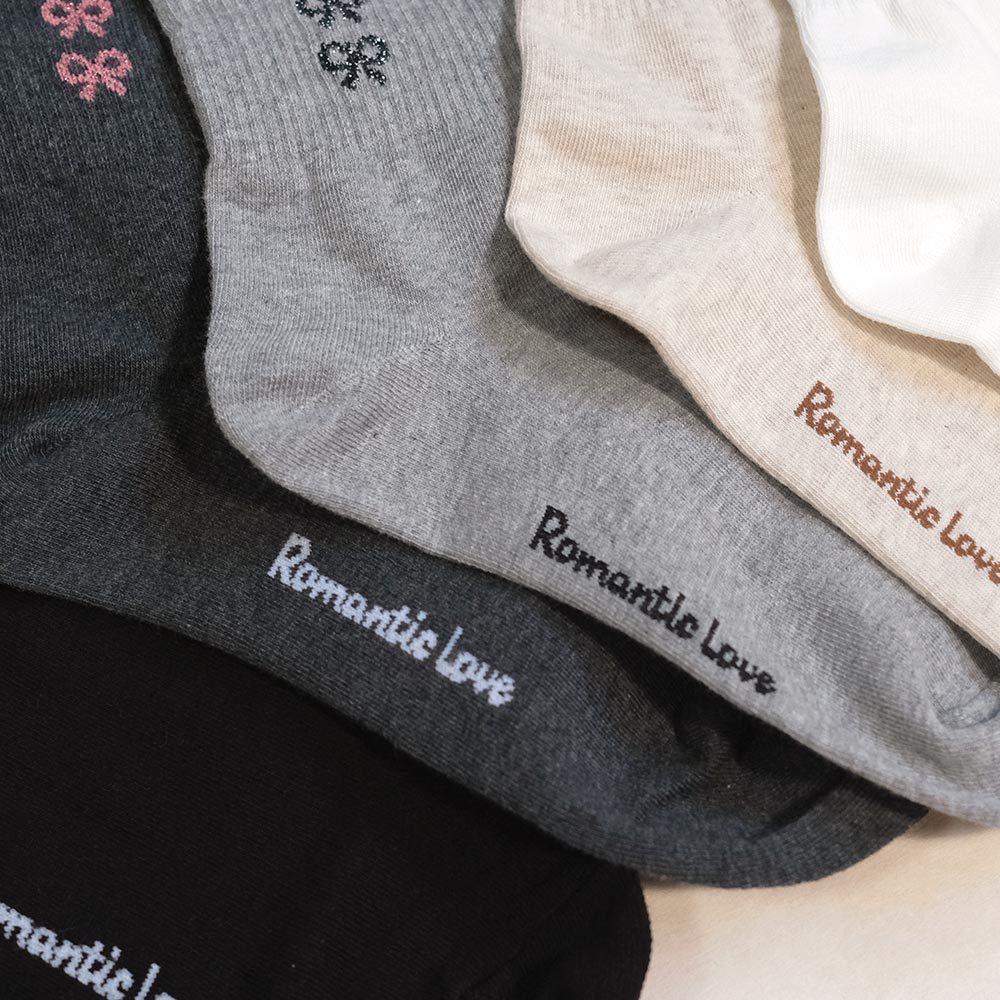 AHUA阿華有事嗎 浪漫微金蔥三個蝴蝶結中筒襪 K2215 正韓襪子 百搭純棉襪 韓妞必備 少女襪-細節圖6