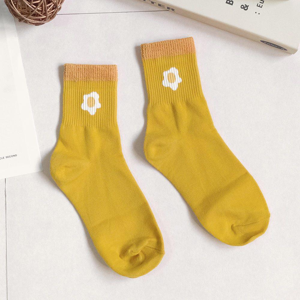 AHUA阿華有事嗎 襪口毛毛可愛日常點心食物中筒襪 K2198 正韓襪子 百搭純棉襪 韓妞必備 少女襪-細節圖7