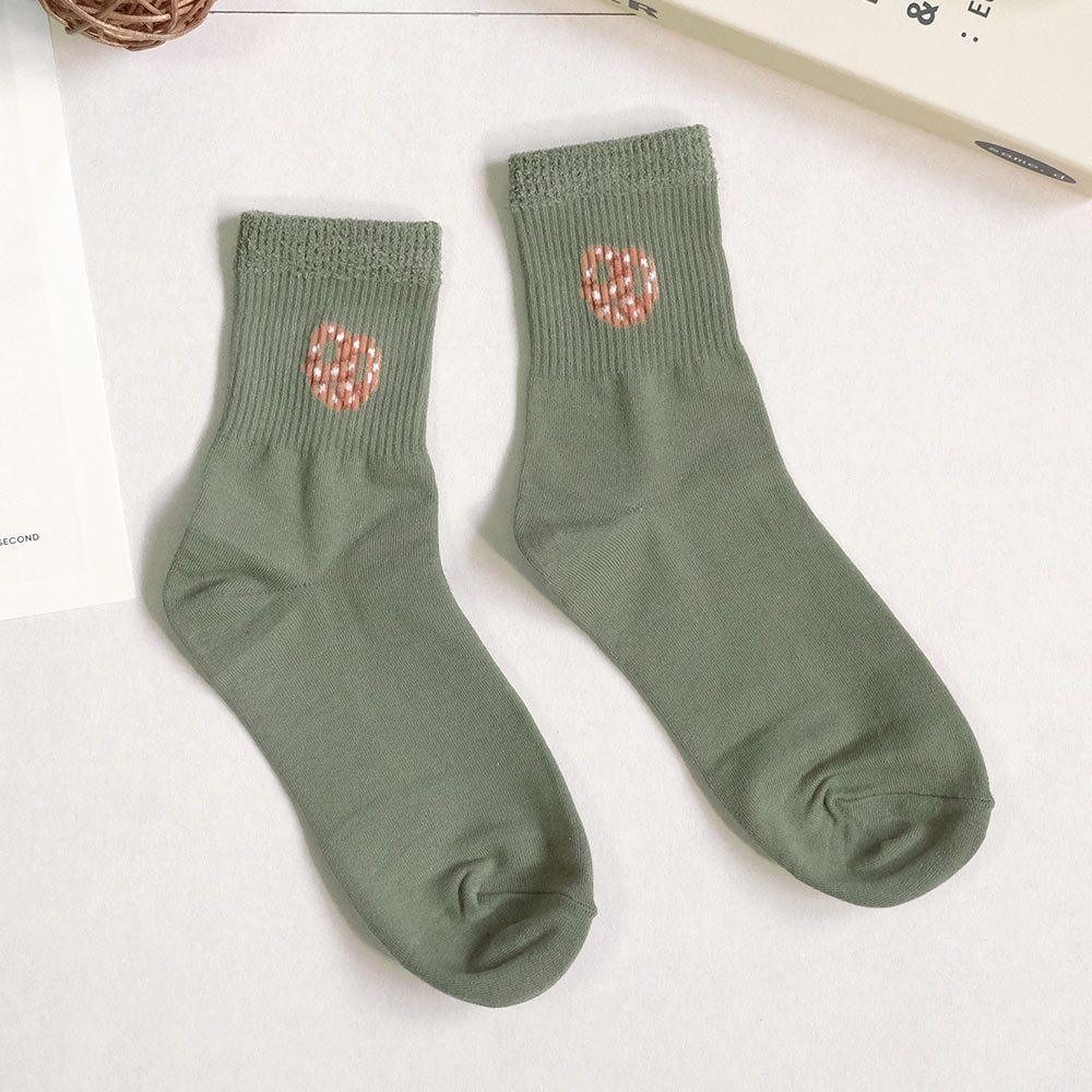 AHUA阿華有事嗎 襪口毛毛可愛日常點心食物中筒襪 K2198 正韓襪子 百搭純棉襪 韓妞必備 少女襪-細節圖8