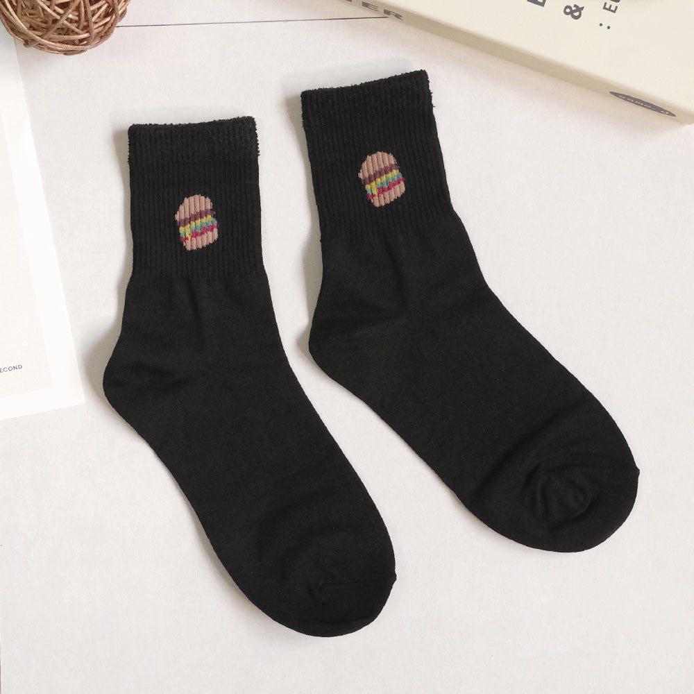 AHUA阿華有事嗎 襪口毛毛可愛日常點心食物中筒襪 K2198 正韓襪子 百搭純棉襪 韓妞必備 少女襪-細節圖9