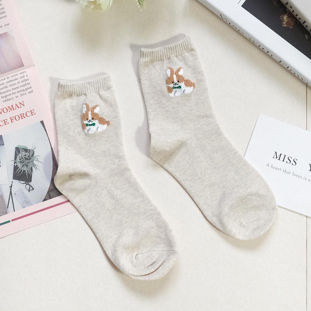 AHUA阿華有事嗎 立體毛毛可愛裝扮動物中筒襪 K2221 正韓襪子 百搭純棉襪 韓妞必備 少女襪-細節圖6