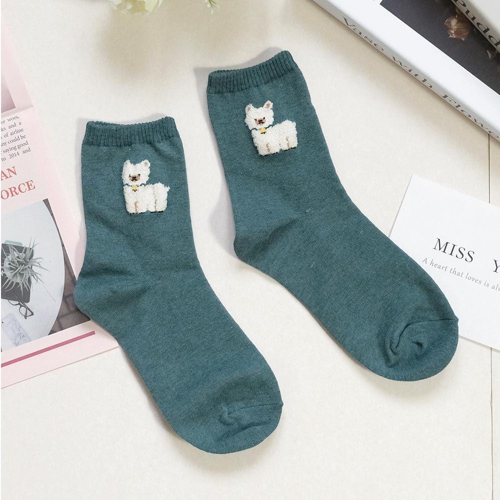 AHUA阿華有事嗎 立體毛毛可愛裝扮動物中筒襪 K2221 正韓襪子 百搭純棉襪 韓妞必備 少女襪-細節圖7