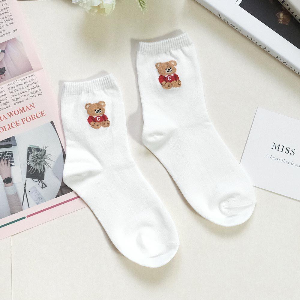 AHUA阿華有事嗎 立體毛毛可愛裝扮動物中筒襪 K2221 正韓襪子 百搭純棉襪 韓妞必備 少女襪-細節圖8