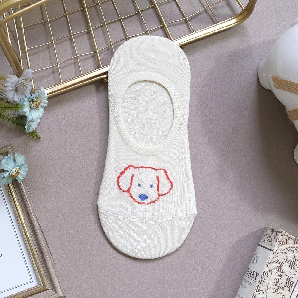 AHUA阿華有事嗎 立體毛毛描邊動物小頭隱形襪 K2142 正韓襪子 百搭純棉襪 韓妞必備 少女襪-細節圖6