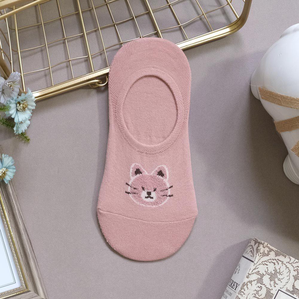 AHUA阿華有事嗎 立體毛毛描邊動物小頭隱形襪 K2142 正韓襪子 百搭純棉襪 韓妞必備 少女襪-細節圖7