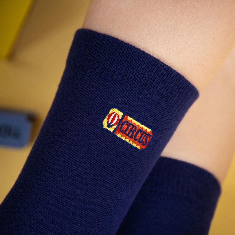 AHUA原創設計襪子 HUAER電繡馬戲團AB中筒襪 Z0033 MIT台灣製造 棉質襪 原創襪 阿華有事嗎-細節圖5