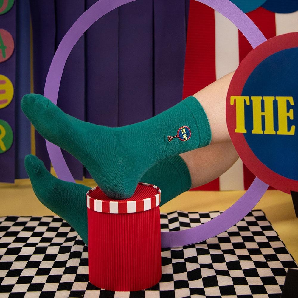 AHUA原創設計襪子 HUAER電繡馬戲團AB中筒襪 Z0033 MIT台灣製造 棉質襪 原創襪 阿華有事嗎-細節圖7