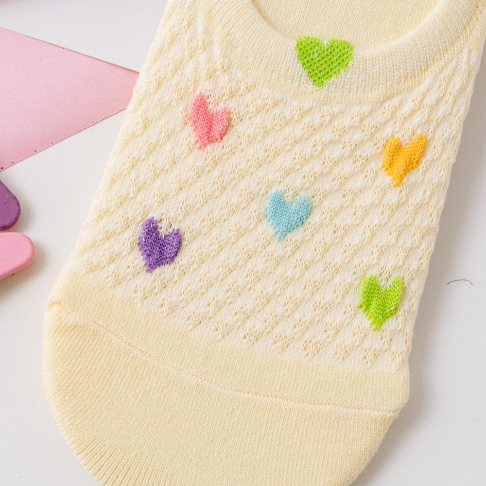 AHUA阿華有事嗎 立體耳朵滿版多色愛心針織隱形襪 K2099 正韓襪子 百搭純棉襪 韓妞必備 少女襪-細節圖8