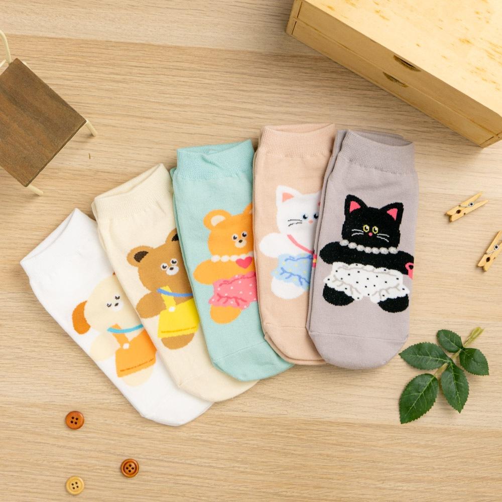 AHUA阿華有事嗎 全身動物朋友郊遊派對裝扮短襪 K2105 正韓襪子 百搭純棉襪 韓妞必備 少女襪-細節圖3