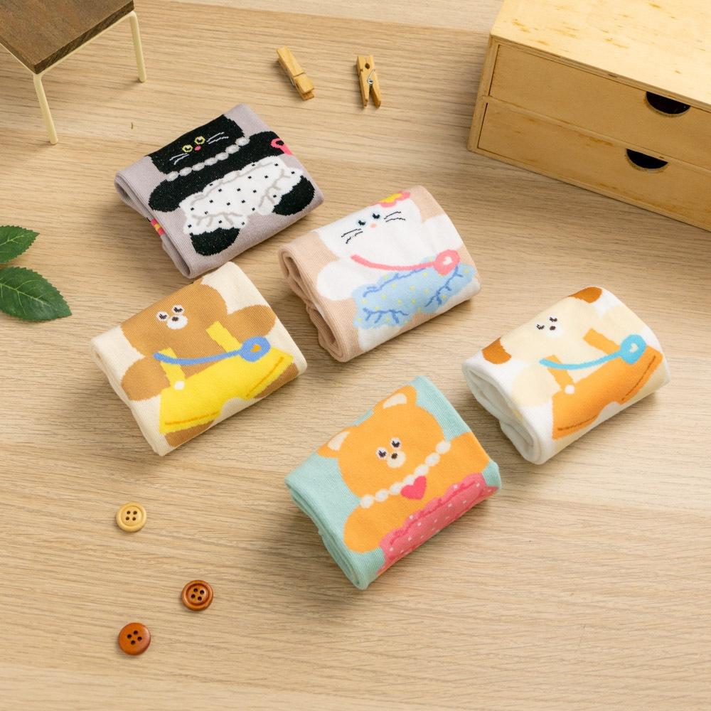 AHUA阿華有事嗎 全身動物朋友郊遊派對裝扮短襪 K2105 正韓襪子 百搭純棉襪 韓妞必備 少女襪-細節圖4