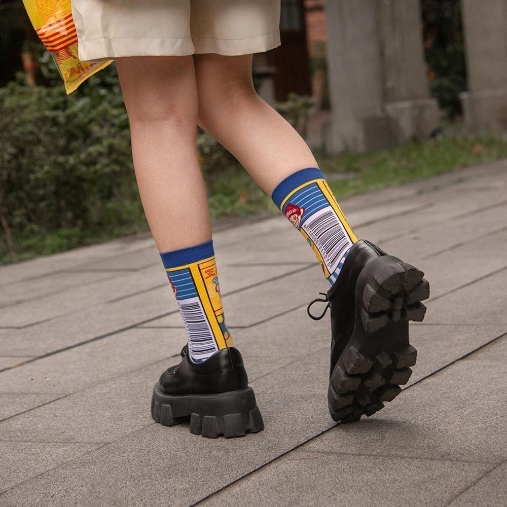 【7-ELEVEN門市團購】AHUA原創設計襪 HUAER味王王子麵聯名中筒襪 棒球 醬油 味精 茄芷袋 Z0034-細節圖9