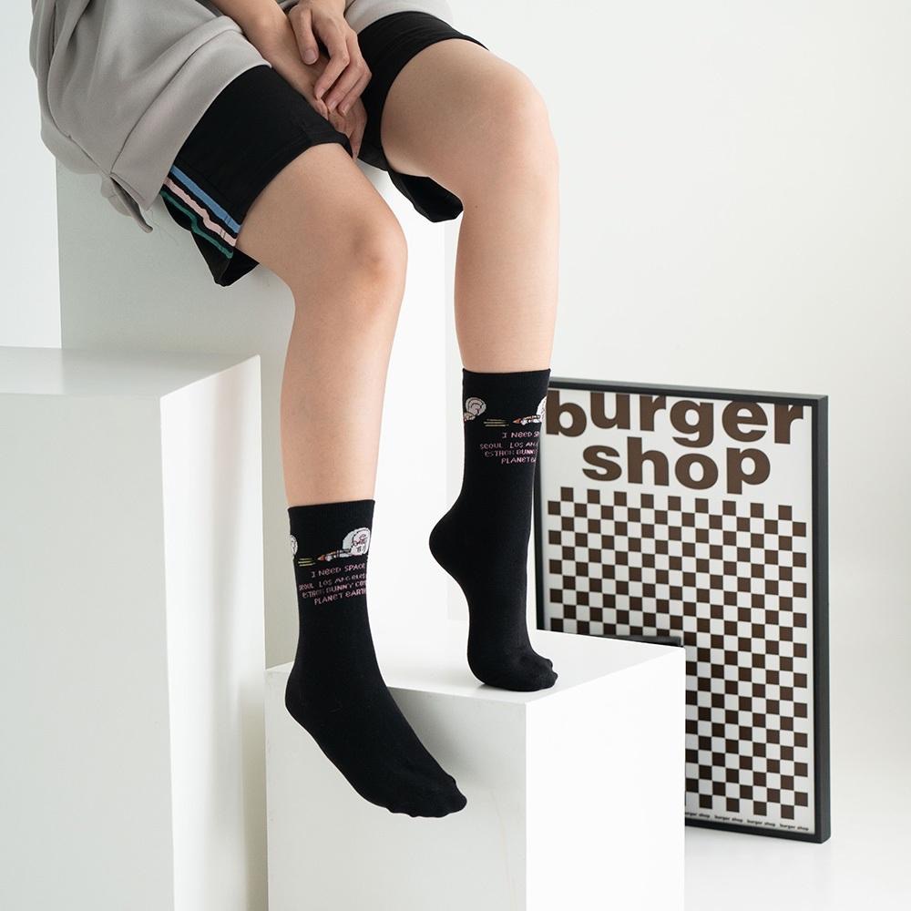 AHUA 艾絲樂小兔聯名-連續動作中筒襪 女生襪子 R0024 純棉中筒襪 MIT台灣製造 原創設計襪-細節圖6