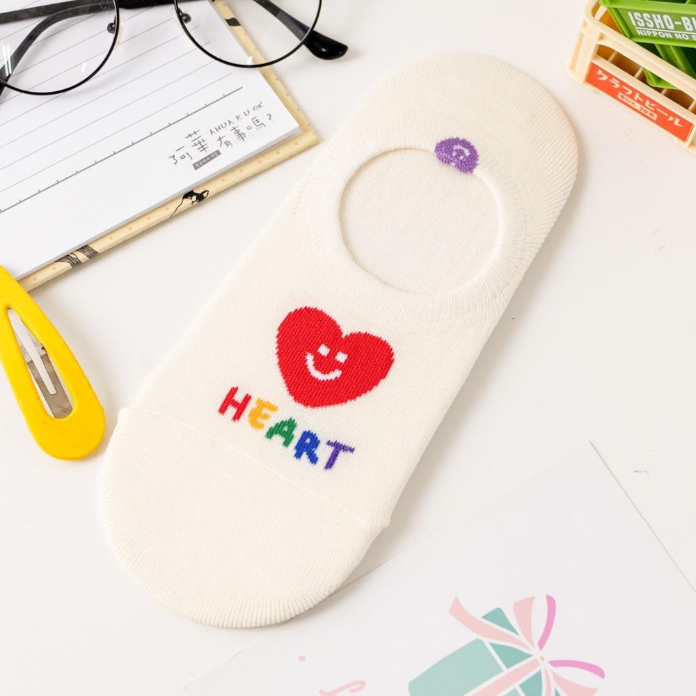 AHUA阿華有事嗎 立體耳朵微笑小圖彩虹英文隱形襪 K2098 正韓襪子 百搭純棉襪 韓妞必備 少女襪-細節圖9