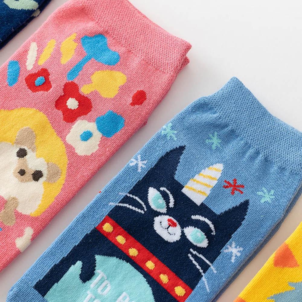 AHUA阿華有事嗎 可愛插畫動物派對短襪 S0521 韓系襪子 百搭純棉襪 韓妞必備 少女襪-細節圖7