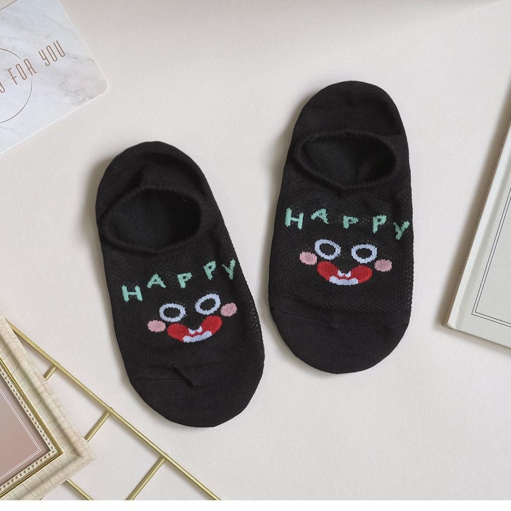 AHUA阿華有事嗎 HAPPY缺牙寶寶網眼船型襪 K2111 正韓襪子 百搭純棉襪 韓妞必備 少女襪-細節圖9