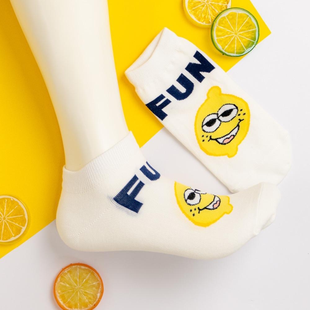 AHUA阿華有事嗎 生活樂趣英文笑臉短襪 K2103 正韓襪子 百搭純棉襪 韓妞必備 少女襪-細節圖9