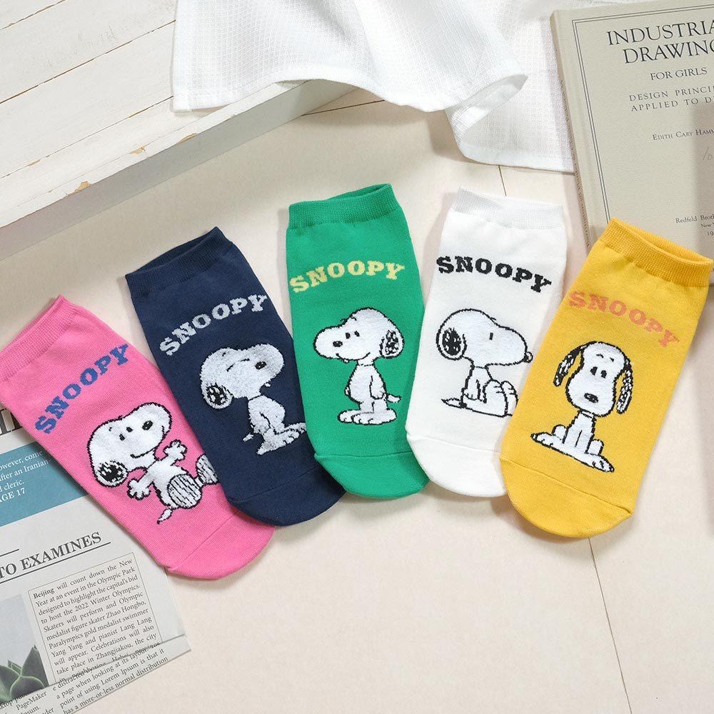 AHUA阿華有事嗎 立體毛毛史努比英文全身動作短襪 K2238 正韓襪子 百搭純棉襪 韓妞必備 少女襪-細節圖3