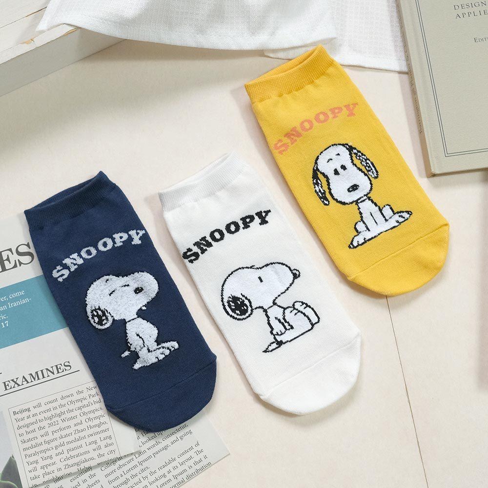 AHUA阿華有事嗎 立體毛毛史努比英文全身動作短襪 K2238 正韓襪子 百搭純棉襪 韓妞必備 少女襪-細節圖6