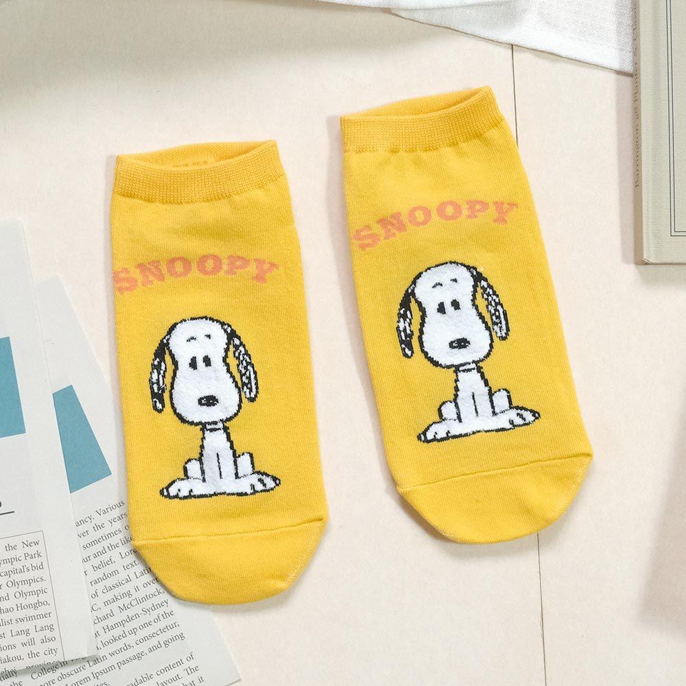 AHUA阿華有事嗎 立體毛毛史努比英文全身動作短襪 K2238 正韓襪子 百搭純棉襪 韓妞必備 少女襪-細節圖8
