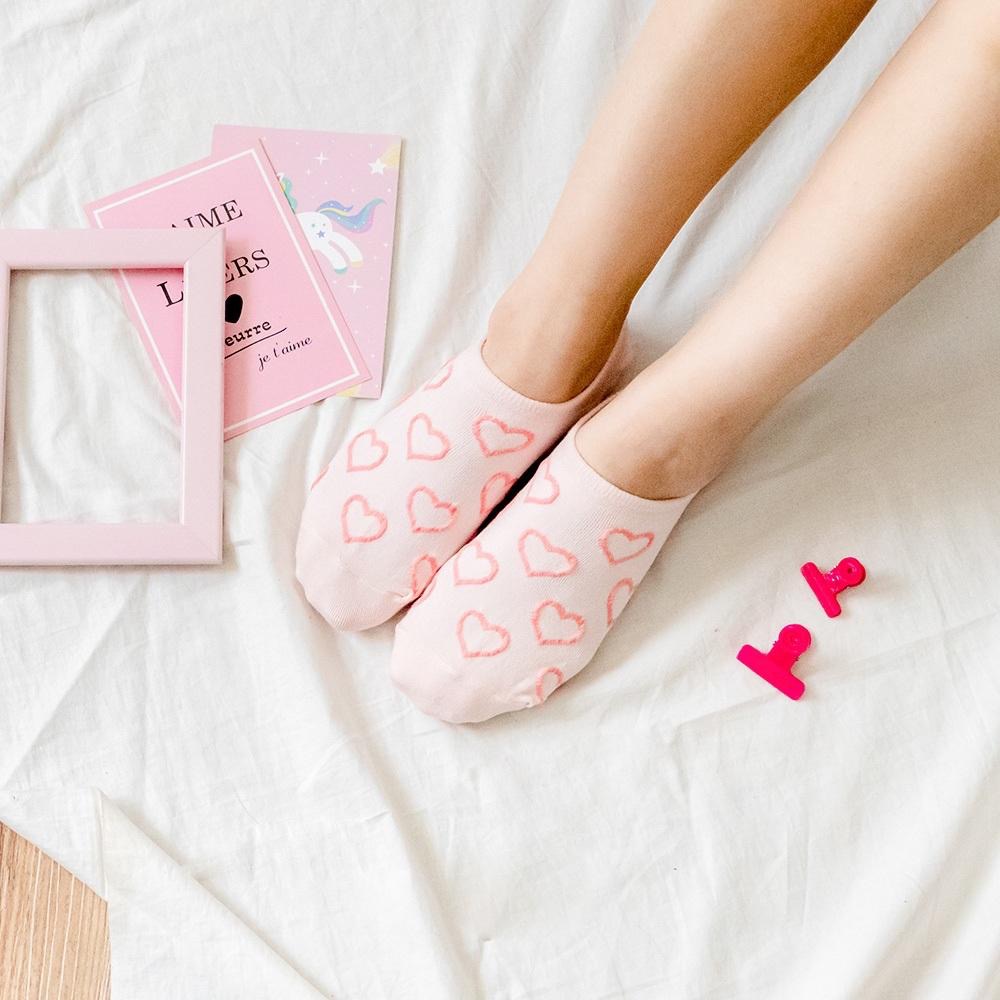 AHUA阿華有事嗎 滿版立體縷空愛心船型襪 K2092 正韓襪子 百搭純棉襪 韓妞必備 少女襪-細節圖3