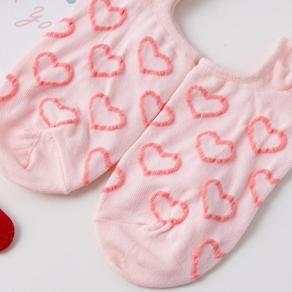 AHUA阿華有事嗎 滿版立體縷空愛心船型襪 K2092 正韓襪子 百搭純棉襪 韓妞必備 少女襪-細節圖8