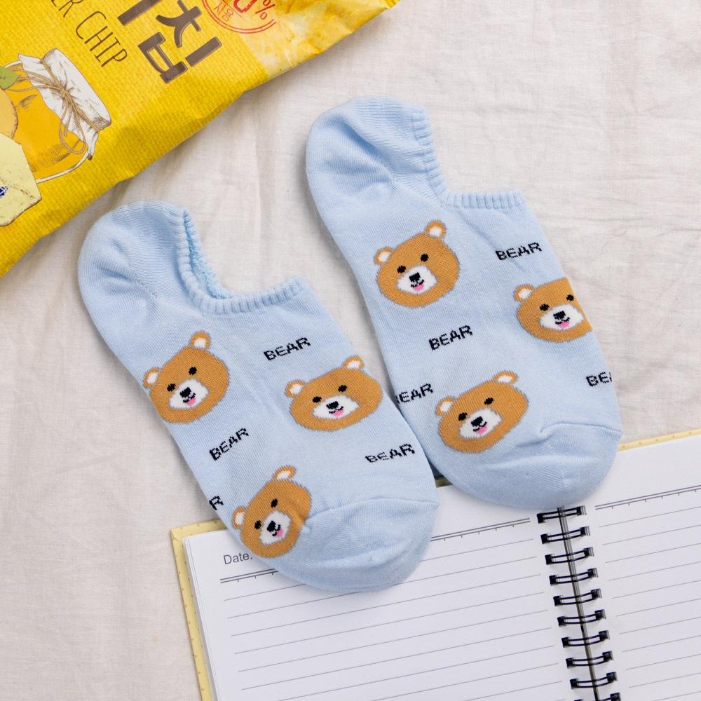 AHUA 韓國襪子 滿版吐舌動物小頭英文船型襪 K2040 韓妞必備 百搭純棉襪 正韓襪子 少女襪 阿華有事嗎-細節圖8