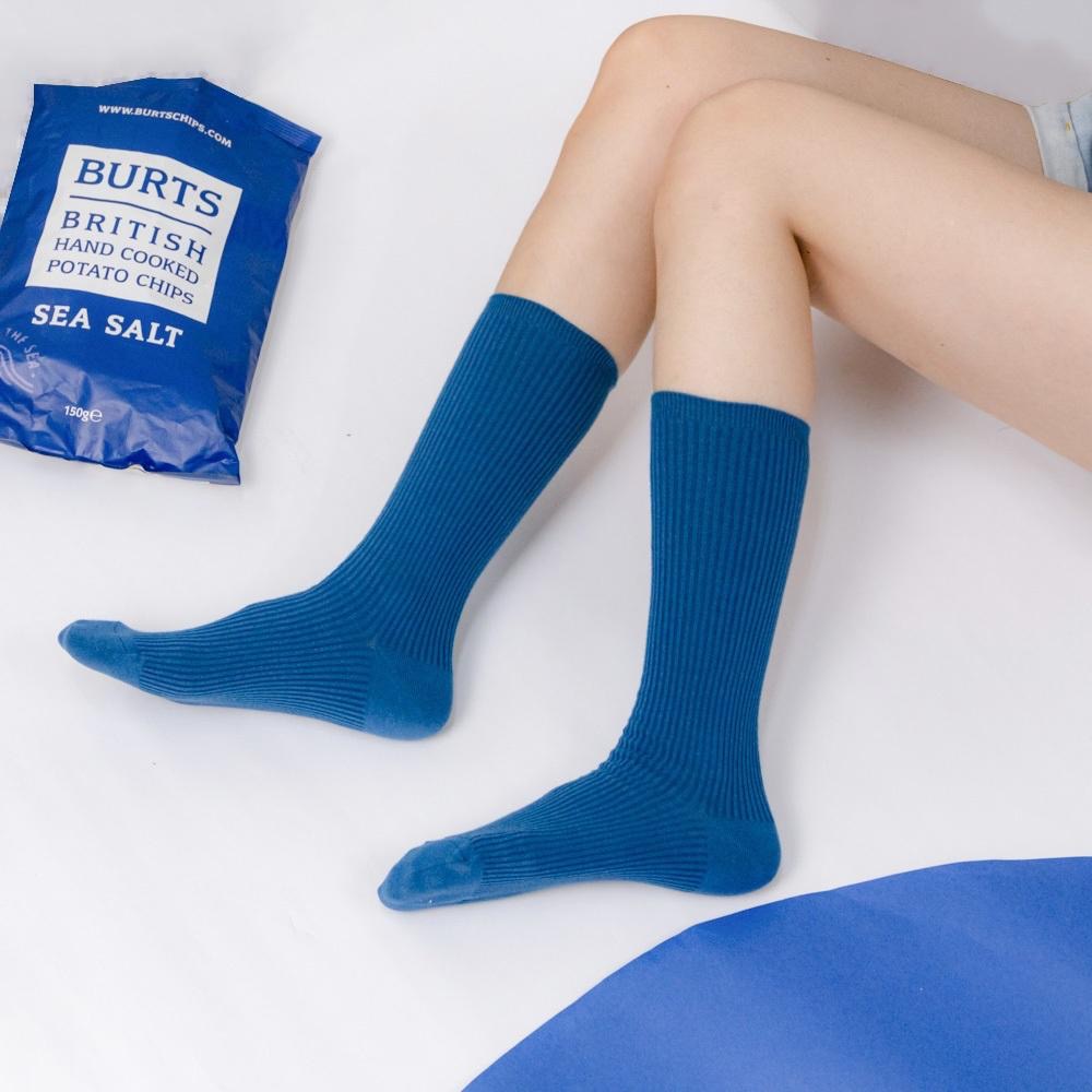 AHUA阿華有事嗎 韓國襪子純色坑條中長筒襪  K1948 韓妞必備 百搭純棉襪  韓系 日系 可愛 純色-細節圖6