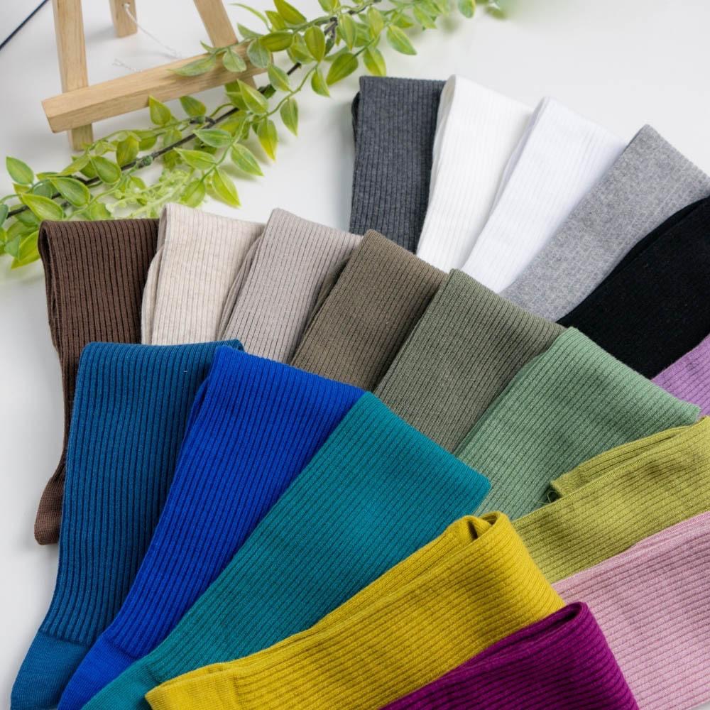 AHUA阿華有事嗎 韓國襪子純色坑條中長筒襪  K1948 韓妞必備 百搭純棉襪  韓系 日系 可愛 純色-細節圖7