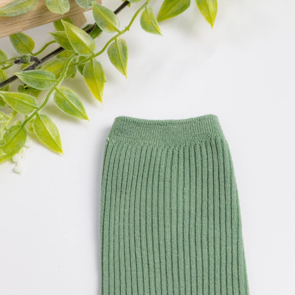 AHUA阿華有事嗎 韓國襪子純色坑條中長筒襪  K1948 韓妞必備 百搭純棉襪  韓系 日系 可愛 純色-細節圖9