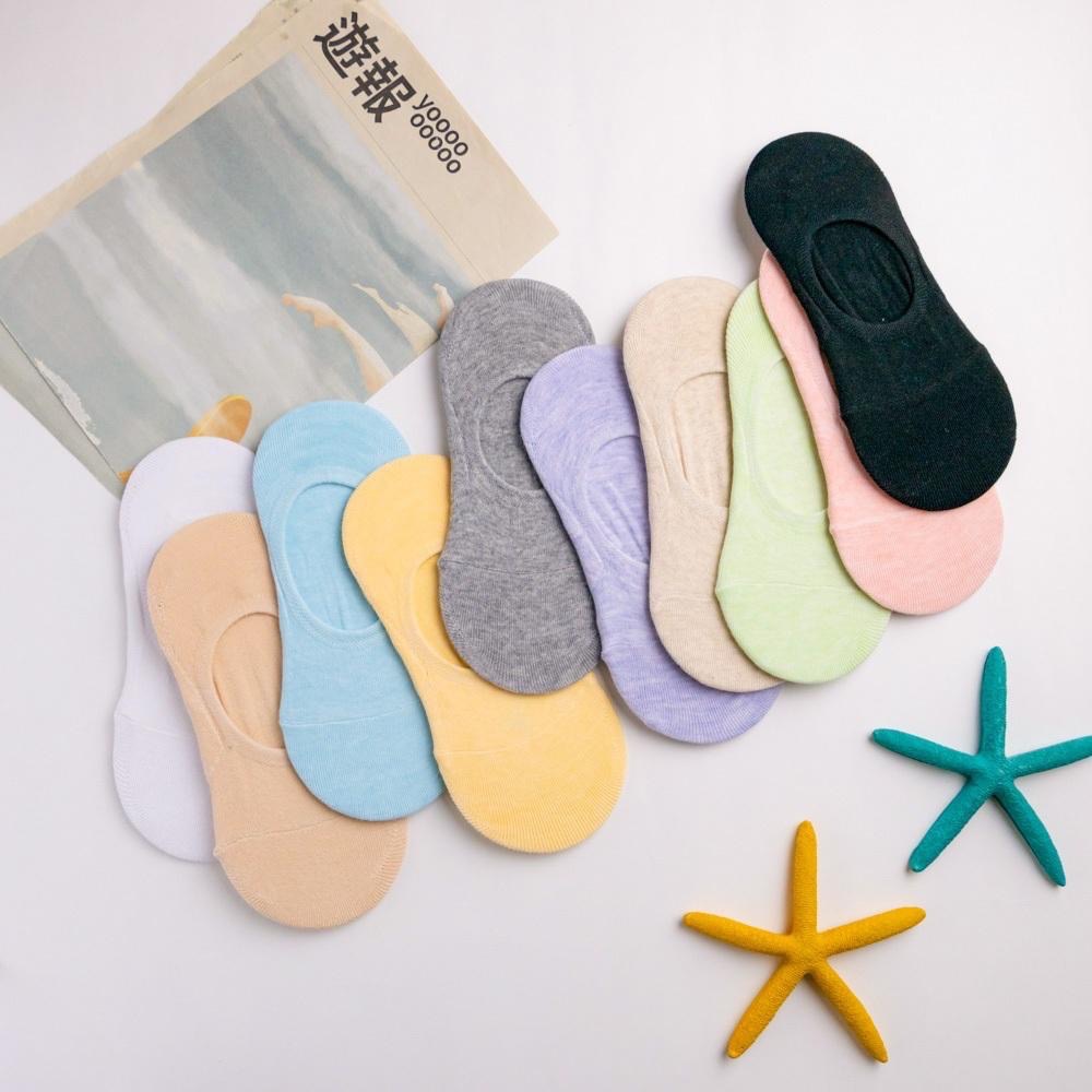 AHUA 韓國襪子 純色質感隱形襪 K1996 韓妞必備 百搭純棉襪 正韓襪子 少女襪 糖果色 素色 防脫落 阿華有事嗎-細節圖5