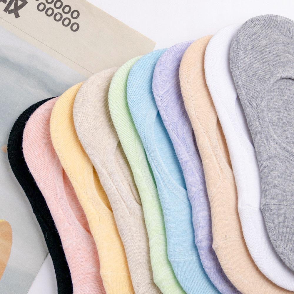 AHUA 韓國襪子 純色質感隱形襪 K1996 韓妞必備 百搭純棉襪 正韓襪子 少女襪 糖果色 素色 防脫落 阿華有事嗎-細節圖7