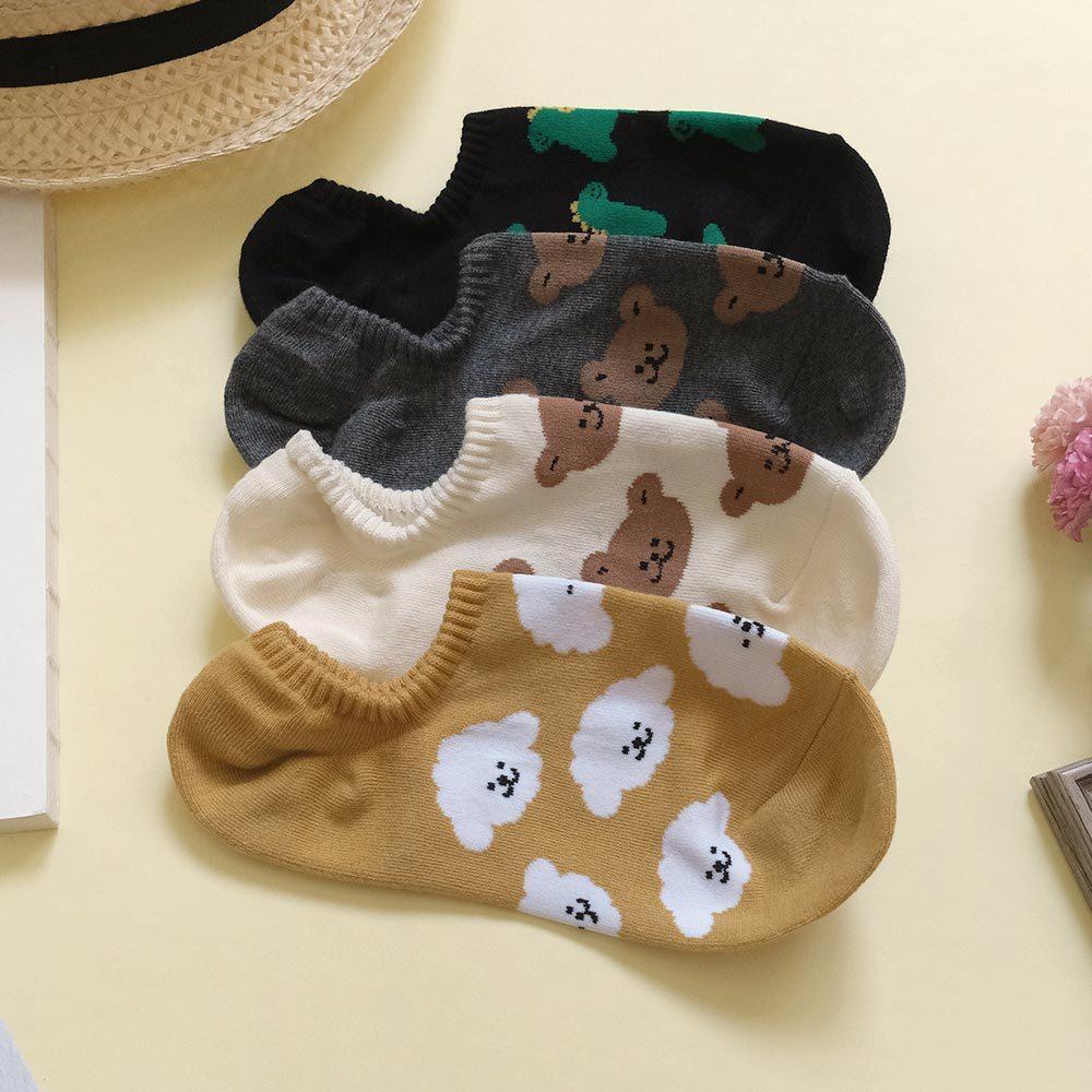 AHUA阿華有事嗎 Q版可愛動物船型襪 K2194 正韓襪子 百搭純棉襪 韓妞必備 少女襪-細節圖3