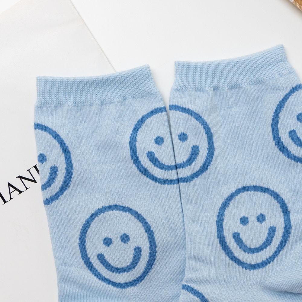 AHUA阿華有事嗎 滿版可愛甜系縷空笑臉中筒襪 K1965 韓妞必備 韓國襪子 百搭純棉襪  韓系 日系 可愛-細節圖9