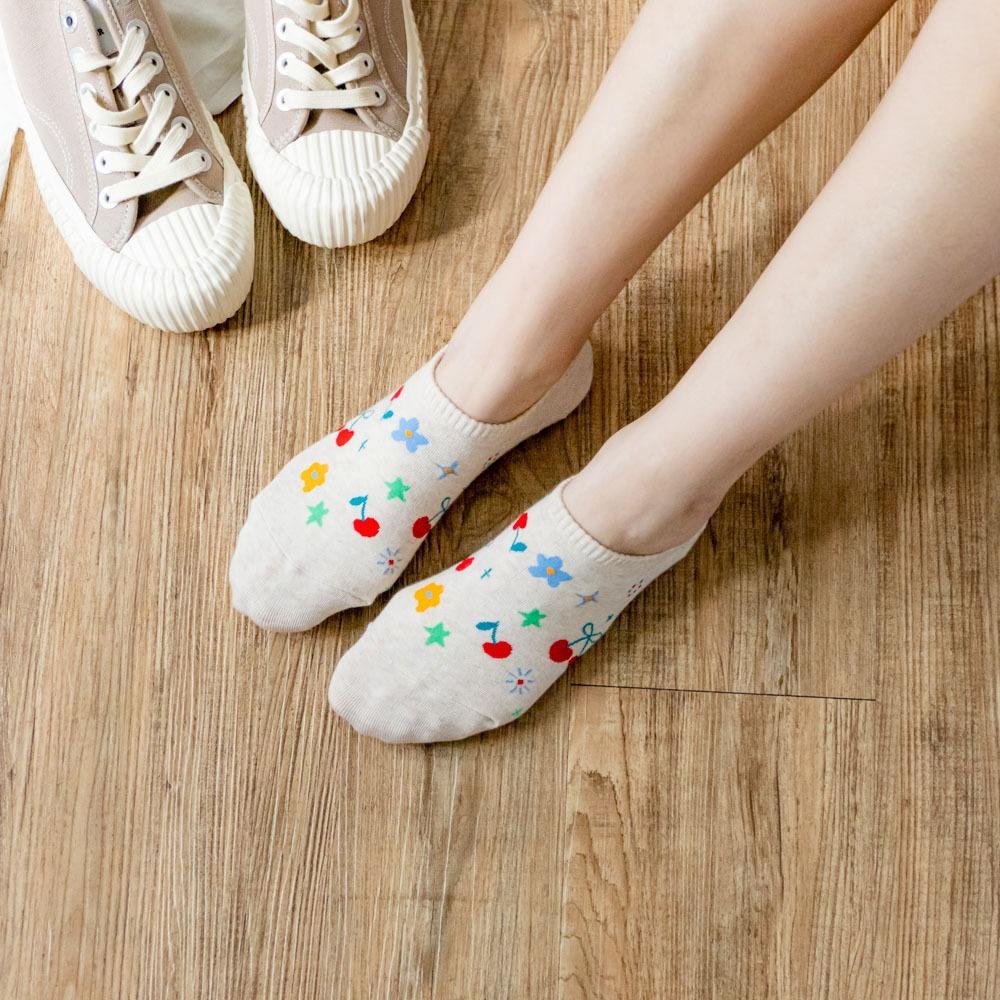 AHUA 韓國襪子 繽紛閃亮手繪插圖船型襪 K2066 韓妞必備 百搭純棉襪 正韓襪子 少女襪 阿華有事嗎-細節圖3