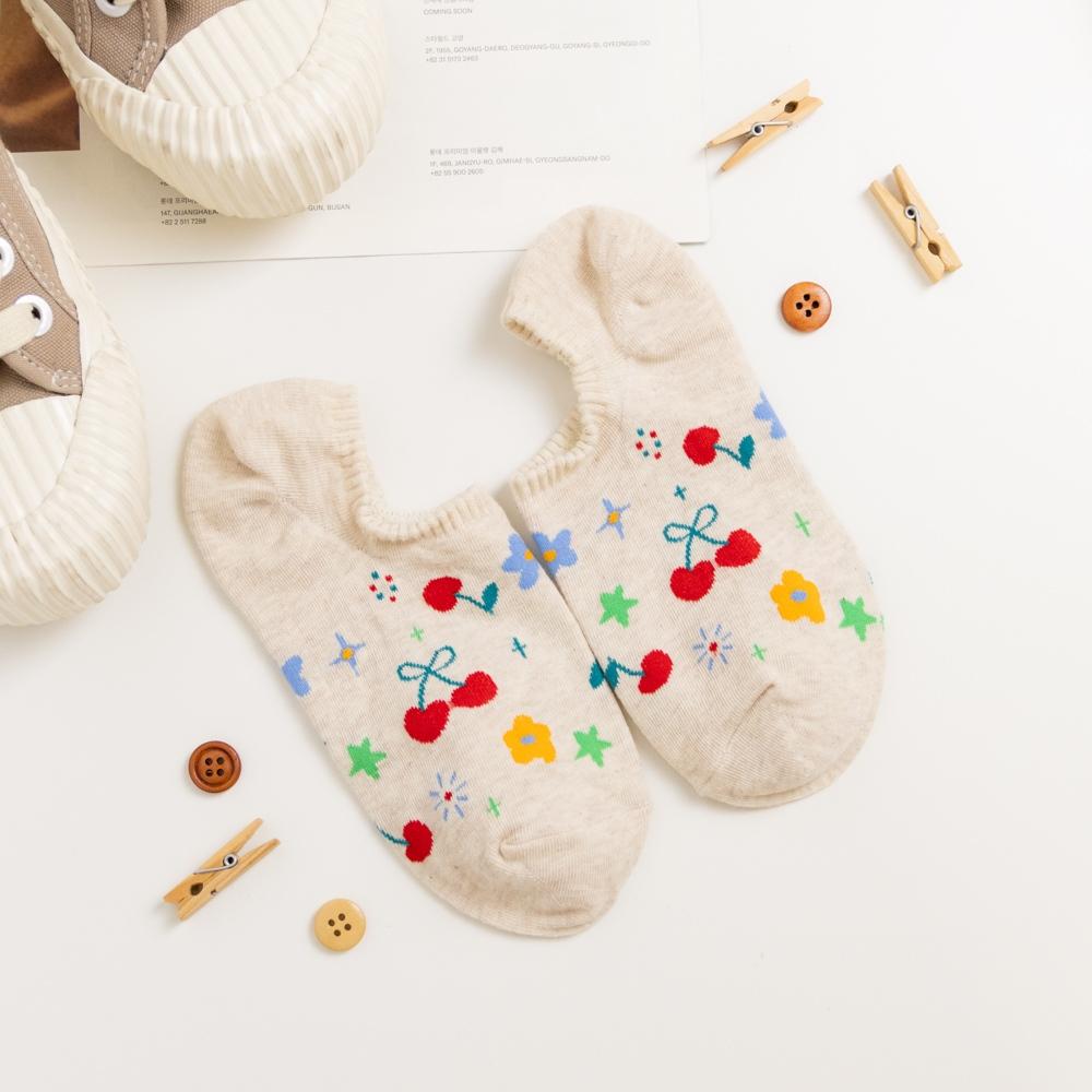 AHUA 韓國襪子 繽紛閃亮手繪插圖船型襪 K2066 韓妞必備 百搭純棉襪 正韓襪子 少女襪 阿華有事嗎-細節圖6