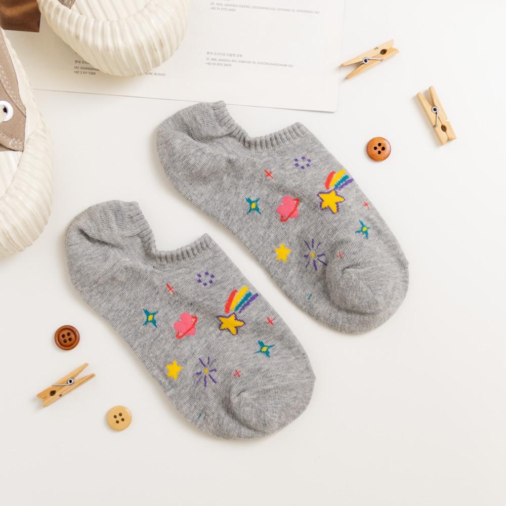 AHUA 韓國襪子 繽紛閃亮手繪插圖船型襪 K2066 韓妞必備 百搭純棉襪 正韓襪子 少女襪 阿華有事嗎-細節圖9