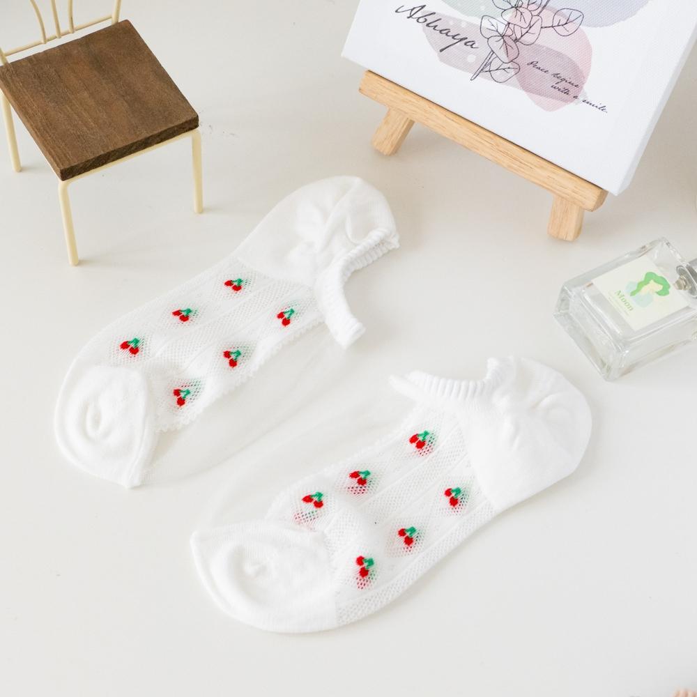 AHUA 韓國襪子 腳背透膚菱形網眼小圖船型襪 K2074 韓妞必備 正韓襪子 透膚襪 少女襪 阿華有事嗎-細節圖7