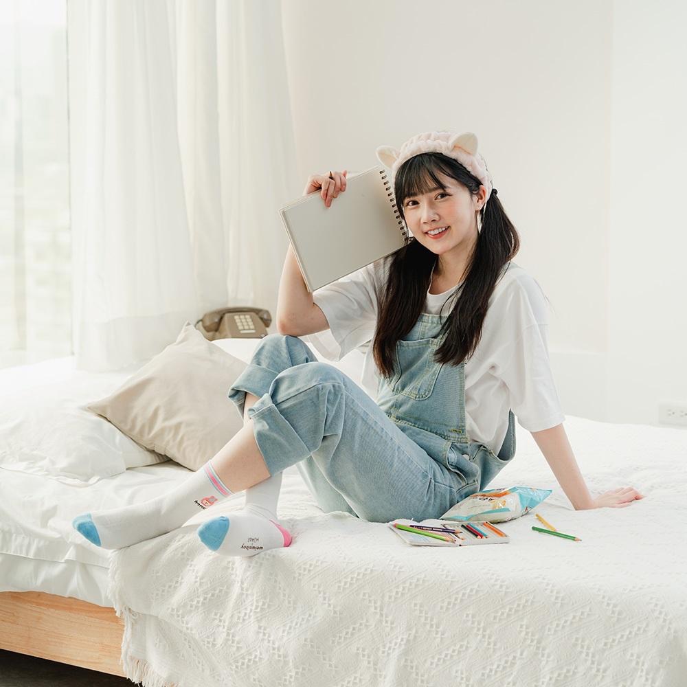 AHUA原創設計襪子 HUAER x WeiWeiBoy 可愛大王聯名中筒襪 立體耳朵襪子 Z0028 阿華有事嗎-細節圖3