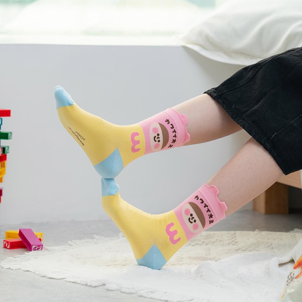 AHUA原創設計襪子 HUAER x WeiWeiBoy 可愛大王聯名中筒襪 立體耳朵襪子 Z0028 阿華有事嗎-細節圖7