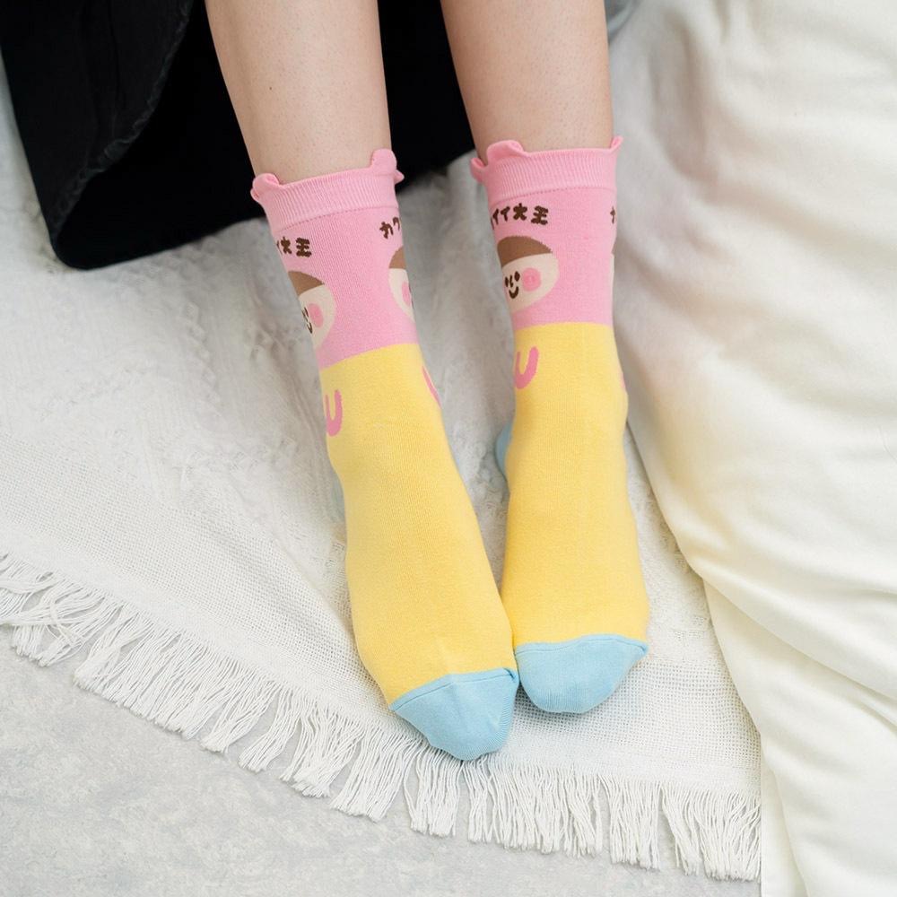 AHUA原創設計襪子 HUAER x WeiWeiBoy 可愛大王聯名中筒襪 立體耳朵襪子 Z0028 阿華有事嗎-細節圖8