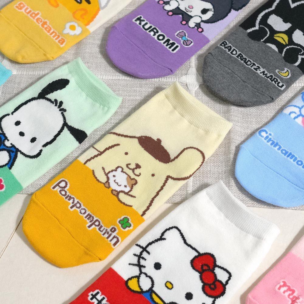 AHUA阿華有事嗎 三麗鷗半身人物拼接短襪 K2254 正韓襪子 百搭純棉襪 韓妞必備 少女襪-細節圖4