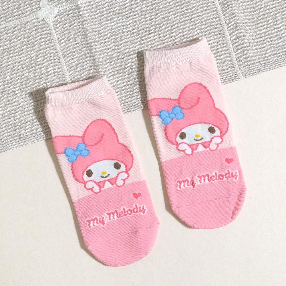 AHUA阿華有事嗎 三麗鷗半身人物拼接短襪 K2254 正韓襪子 百搭純棉襪 韓妞必備 少女襪-細節圖9